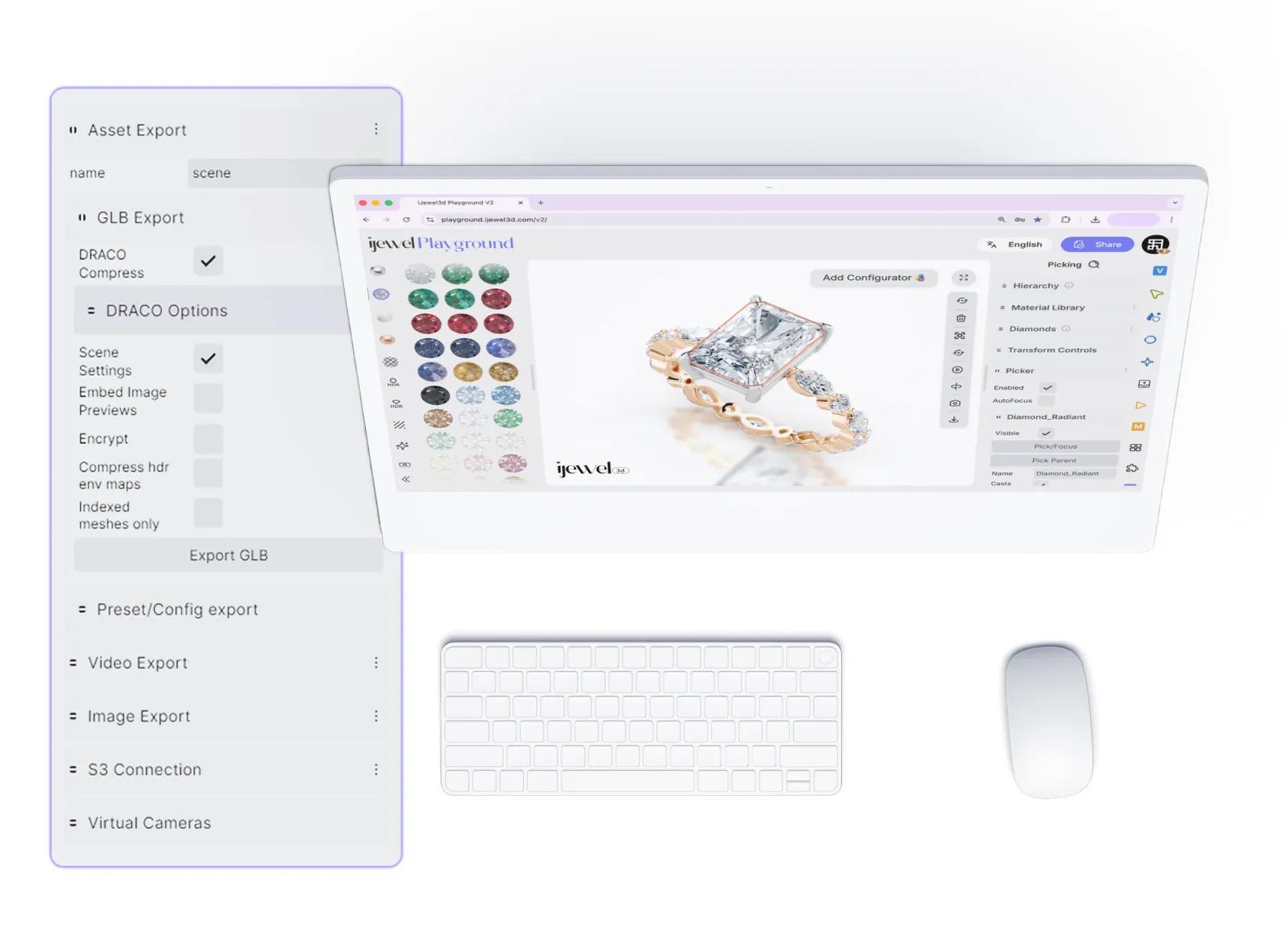 Flexible export and sharing options